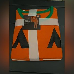 Women’s 2 piece Family Sleep Set Pumpkin Size XS